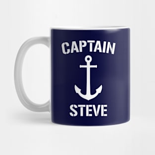 Nautical Captain Steve Personalized Boat Anchor Mug